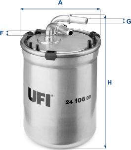 UFI 24.106.00 - Топливный фильтр avtokuzovplus.com.ua