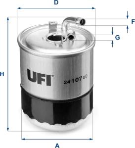 UFI 24.107.00 - Топливный фильтр avtokuzovplus.com.ua