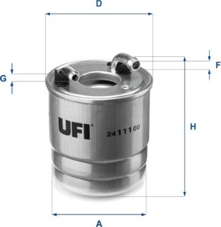 UFI 24.111.00 - Паливний фільтр autocars.com.ua