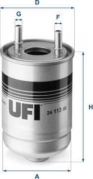 UFI 24.113.00 - Фильтр топливный легковой RENAULT  SUZUKI autodnr.net