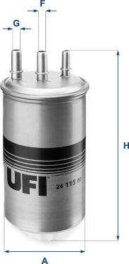 UFI 24.115.00 - Топливный фильтр avtokuzovplus.com.ua