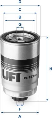 UFI 24.123.00 - Паливний фільтр autocars.com.ua