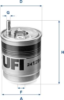 UFI 24.129.00 - Топливный фильтр avtokuzovplus.com.ua