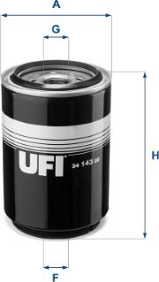 UFI 24.143.00 - Топливный фильтр avtokuzovplus.com.ua