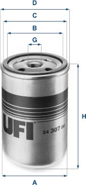 UFI 24.307.00 - Топливный фильтр autodnr.net