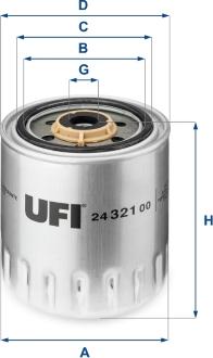 UFI 2432100 - Топливный фильтр autodnr.net