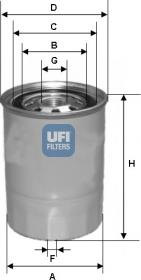 UFI 24.339.00 - Топливный фильтр avtokuzovplus.com.ua