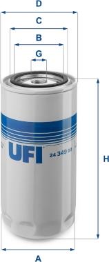 UFI 24.349.00 - Топливный фильтр avtokuzovplus.com.ua