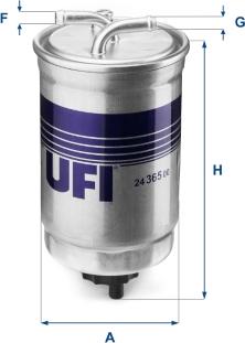 UFI 2436500 - Топливный фильтр autodnr.net