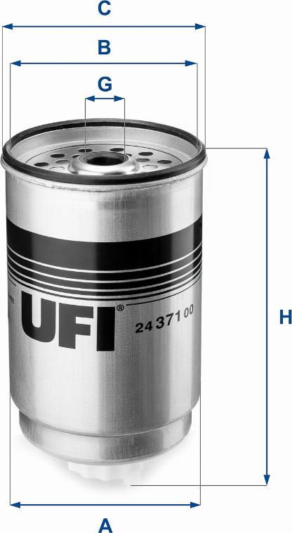 UFI 2437100 - Топливный фильтр autodnr.net