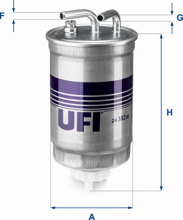 UFI 24.382.00 - Топливный фильтр avtokuzovplus.com.ua