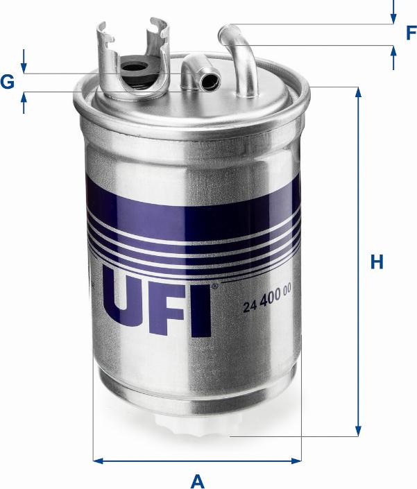 UFI 24.400.00 - Топливный фильтр avtokuzovplus.com.ua