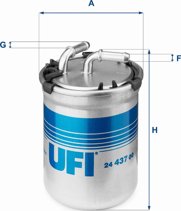 UFI 24.437.00 - Фильтр топливный легковой VOLKSWAGEN autodnr.net