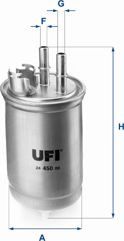 UFI 24.450.00 - Топливный фильтр avtokuzovplus.com.ua