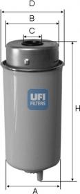 UFI 24.458.00 - Топливный фильтр avtokuzovplus.com.ua