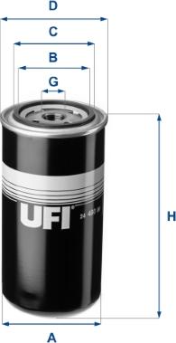 UFI 24.480.00 - Топливный фильтр avtokuzovplus.com.ua