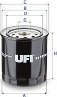 UFI 24.519.00 - Топливный фильтр avtokuzovplus.com.ua