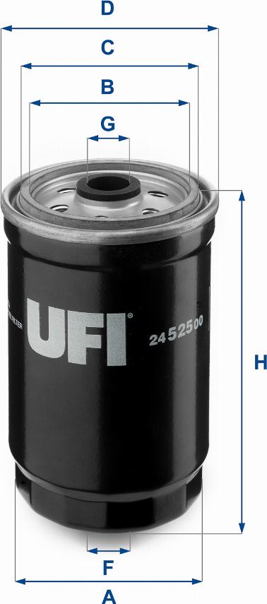 UFI 24.525.00 - Топливный фильтр avtokuzovplus.com.ua
