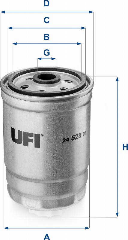 UFI 2452801 - Топливный фильтр autodnr.net