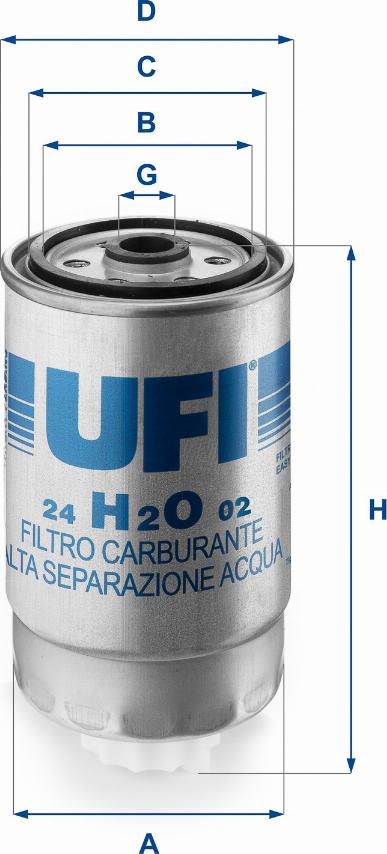UFI 24.H2O.02 - Паливний фільтр autocars.com.ua