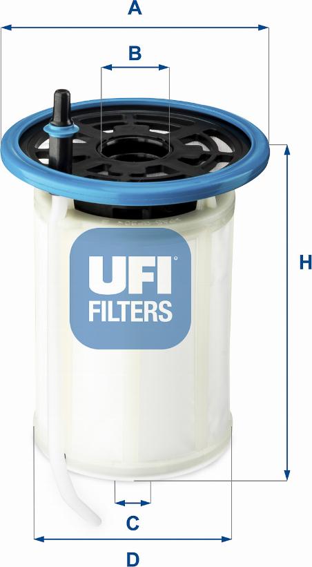 UFI 26.H2O.00 - Топливный фильтр avtokuzovplus.com.ua