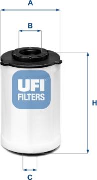 UFI 26.H2O.03 - Топливный фильтр avtokuzovplus.com.ua