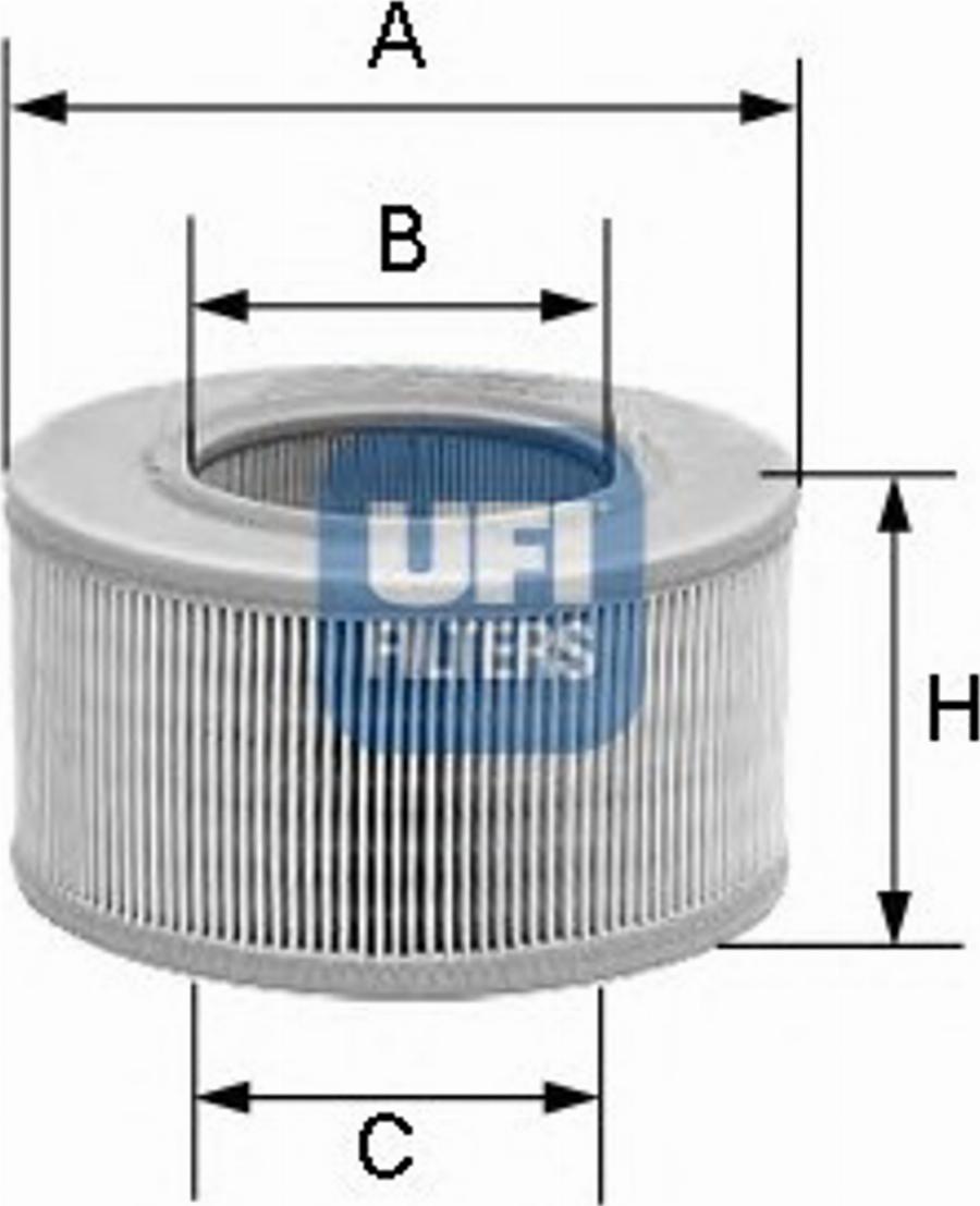 UFI 27.855.00 - Повітряний фільтр autocars.com.ua