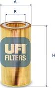 UFI 27.H08.00 - Воздушный фильтр avtokuzovplus.com.ua