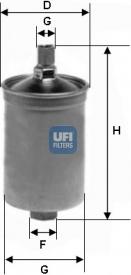 UFI 31.503.00 - Топливный фильтр avtokuzovplus.com.ua