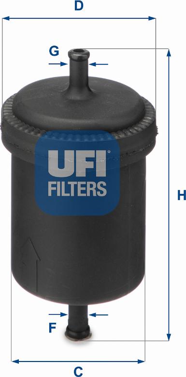 UFI 31.512.00 - Топливный фильтр avtokuzovplus.com.ua