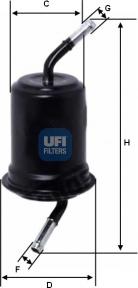 UFI 31.520.00 - Топливный фильтр avtokuzovplus.com.ua