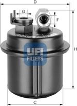 UFI 31.535.00 - Топливный фильтр avtokuzovplus.com.ua