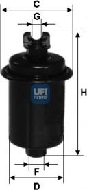 UFI 31.551.00 - Топливный фильтр avtokuzovplus.com.ua