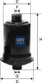 UFI 31.556.00 - Топливный фильтр avtokuzovplus.com.ua