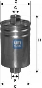 UFI 31.589.00 - Топливный фильтр avtokuzovplus.com.ua