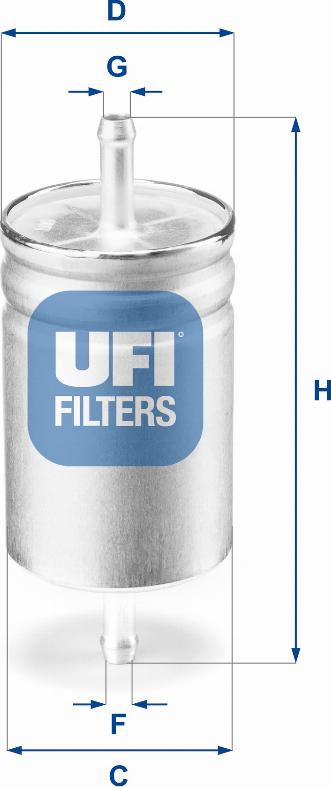UFI 31.611.00 - Топливный фильтр avtokuzovplus.com.ua