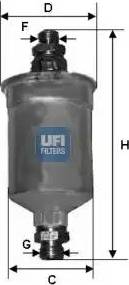 UFI 31.658.00 - Топливный фильтр avtokuzovplus.com.ua