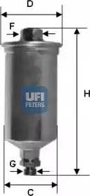 UFI 31.661.00 - Топливный фильтр avtokuzovplus.com.ua