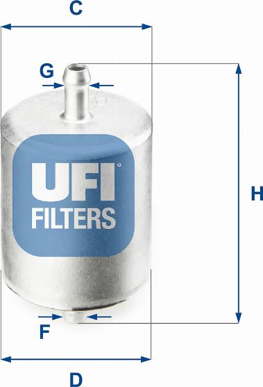 UFI 31.760.00 - Топливный фильтр avtokuzovplus.com.ua