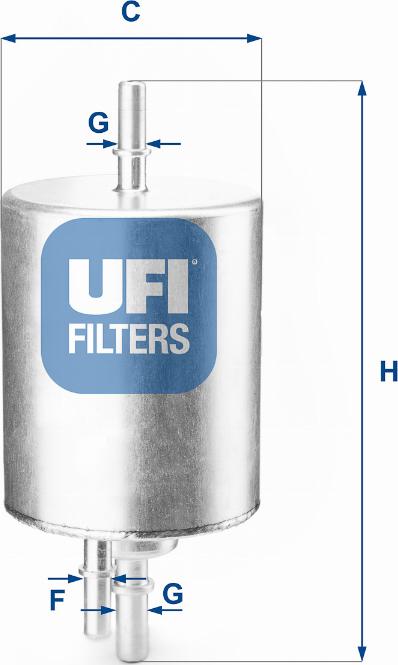 UFI 31.830.00 - Топливный фильтр avtokuzovplus.com.ua