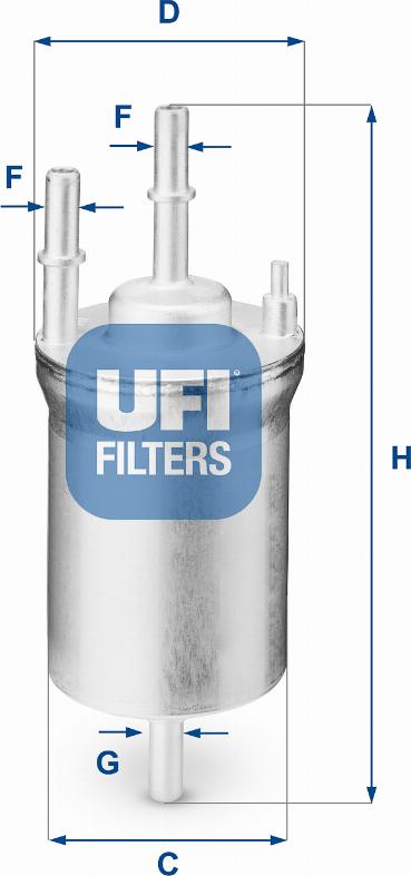 UFI 31.833.00 - Топливный фильтр avtokuzovplus.com.ua