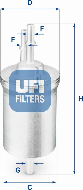 UFI 31.840.00 - Топливный фильтр avtokuzovplus.com.ua