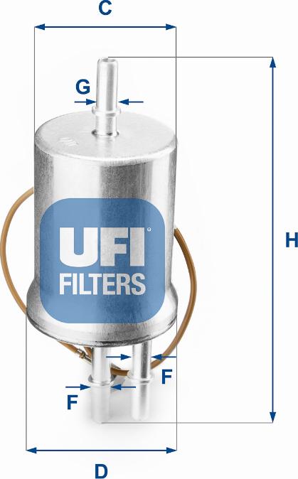 UFI 31.853.00 - Топливный фильтр autodnr.net