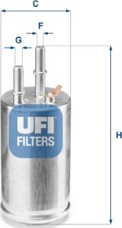 UFI 31.951.00 - Топливный фильтр avtokuzovplus.com.ua