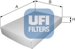 UFI 53.019.00 - Фільтр, повітря у внутрішній простір autocars.com.ua