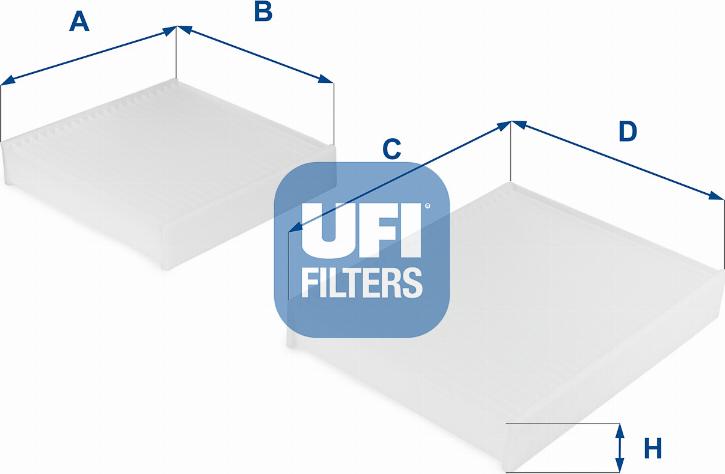 UFI 53.143.00 - Фільтр, повітря у внутрішній простір autocars.com.ua