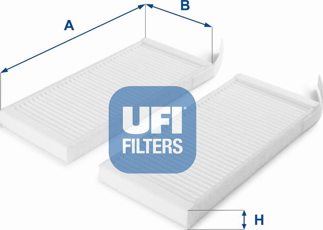 UFI 53.164.00 - Фільтр, повітря у внутрішній простір autocars.com.ua