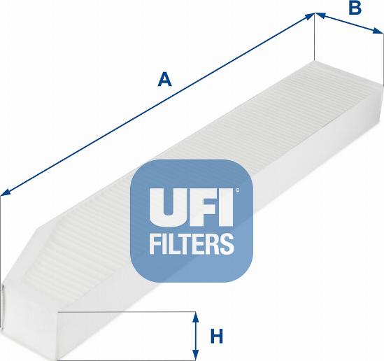 UFI 53.257.00 - Фільтр, повітря у внутрішній простір autocars.com.ua