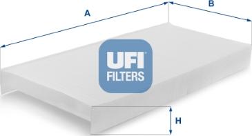 UFI 53.443.00 - Фільтр, повітря у внутрішній простір autocars.com.ua