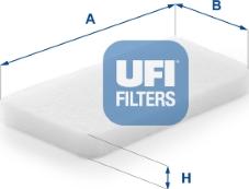 UFI 53.460.00 - Фільтр, повітря у внутрішній простір autocars.com.ua